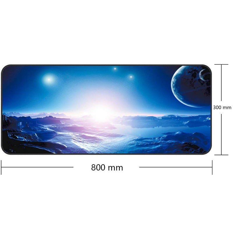 Qisan Large Gaming Mouse Pad Extended Size Mousepad for Computer Desktop PC Laptop 31.5"x11.8"x0.15" Keyboard Pad Desk Pad with Anti-Slip Rubber Base | Large Desk Mat for Keyboard and Mouse-Space - Image 2